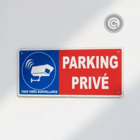 Panneau Parking Privé Sous Vidéosurveillance – Panneau