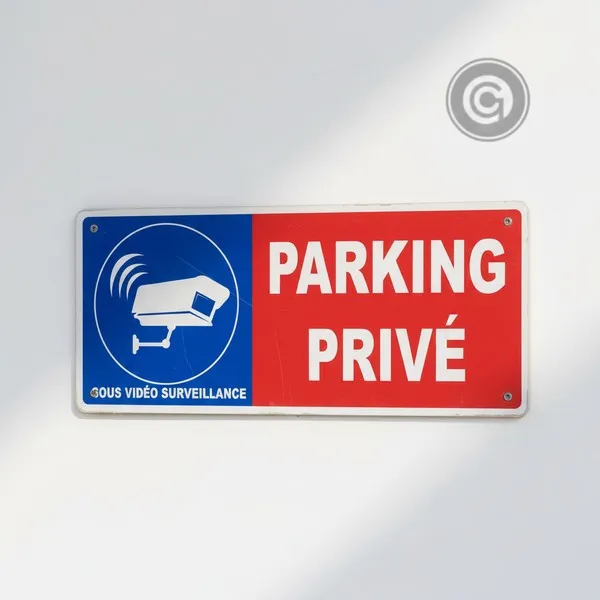 Panneau Parking Privé Sous Vidéosurveillance – Panneau