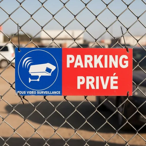 Panneau Parking Privé Sous Vidéosurveillance – Panneau