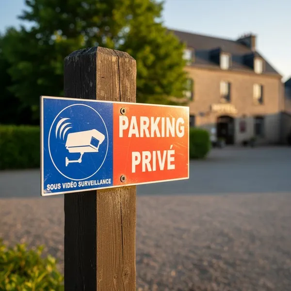 Panneau Parking Privé Sous Vidéosurveillance – Panneau