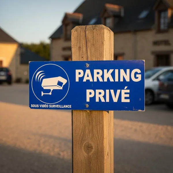 Panneau parking privé vidéosurveillance – sécurité parking