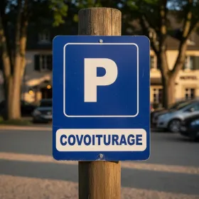 Panneau Parking Covoiturage – Zone Réservée Véhicules
