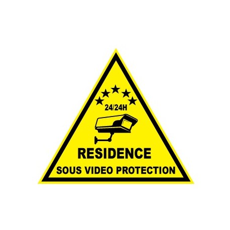 Etiquette dissuasive "maison sous vidéo protection"