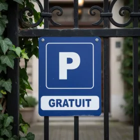 Panneau Parking gratuit aluminium extérieur – Stationnement