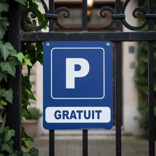 Panneau Parking gratuit aluminium extérieur – Stationnement