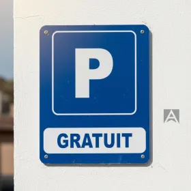 Panneau Parking gratuit aluminium extérieur – Stationnement