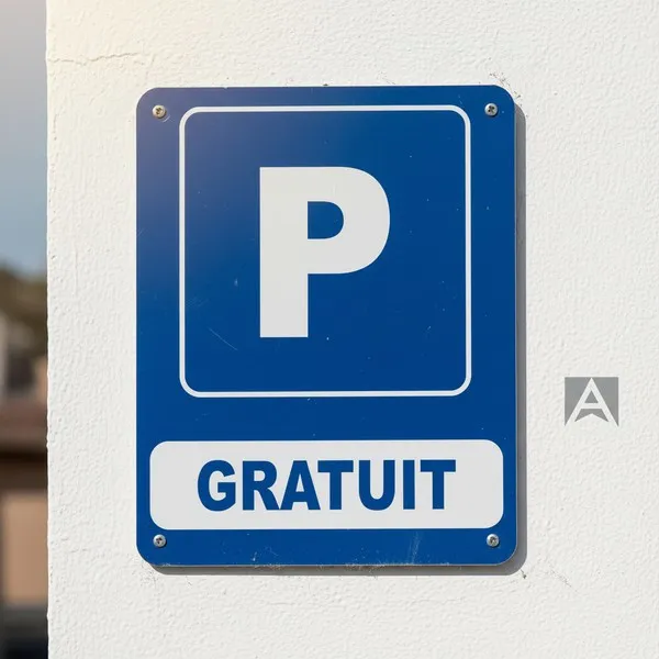 Panneau Parking gratuit aluminium extérieur – Stationnement