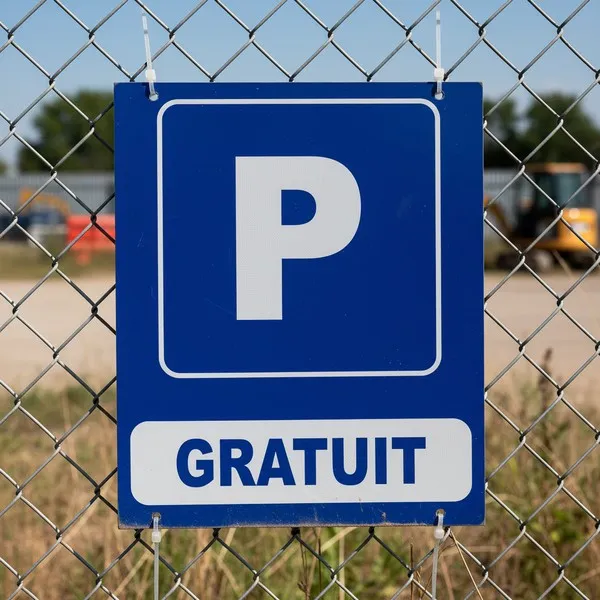 Panneau Parking gratuit aluminium extérieur – Stationnement
