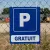 Panneau Parking gratuit aluminium extérieur – Stationnement