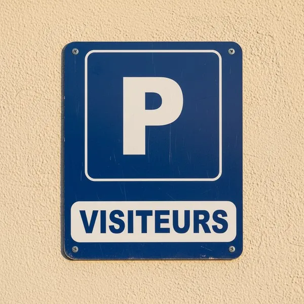 Panneau signalétique Parking réservé aux visiteurs – Accès parking