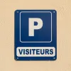 Panneau signalétique Parking réservé aux visiteurs – Accès parking