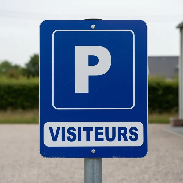 Panneau signalétique Parking réservé aux visiteurs – Accès parking