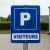 Panneau signalétique Parking réservé aux visiteurs – Accès parking