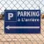 Panneau Parking à l'arrière à gauche – Panneau parking