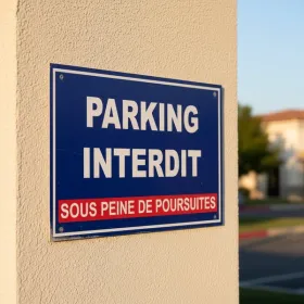 Panneau parking interdit sous peine de poursuites | Signalisation parking