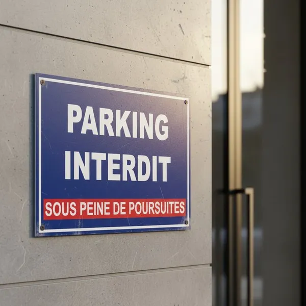 Panneau parking interdit sous peine de poursuites | Signalisation parking