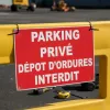 Panneau Parking privé dépot d'ordures Interdit – Panneau parking