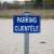 Panneau de signalisation Parking réservé à la clientèle – Aluminium