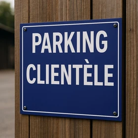 Panneau de signalisation Parking réservé à la clientèle – Aluminium
