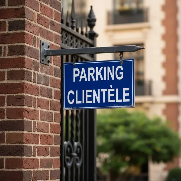 Panneau de signalisation Parking réservé à la clientèle – Aluminium