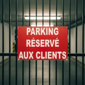 Panneau Parking réservé aux Clients – Panneau parking