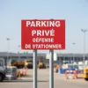 Panneau parking privé défense de stationner – Panneau parking