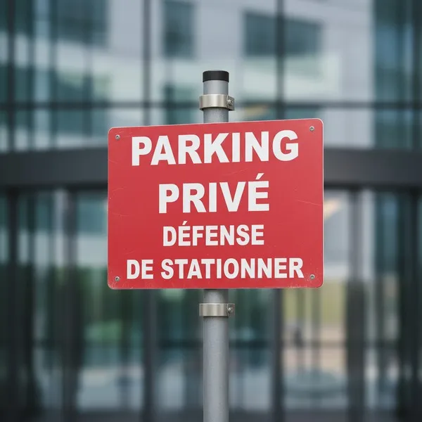 Panneau parking privé défense de stationner – Panneau parking
