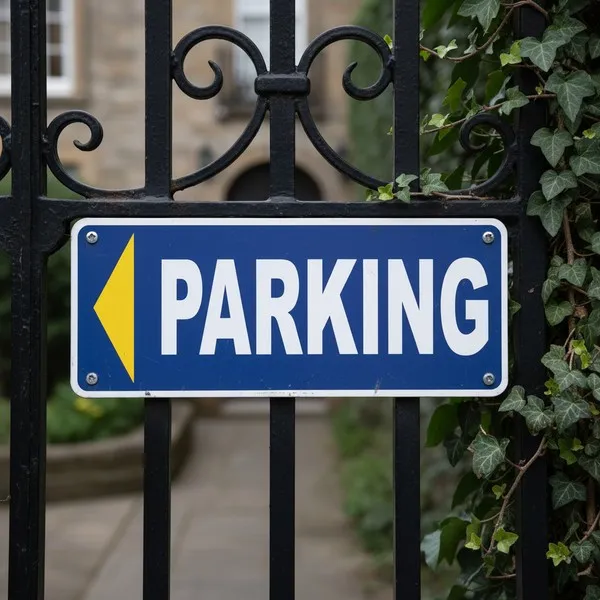 Panneau Parking Flèche Gauche | Signalétique Directionnelle