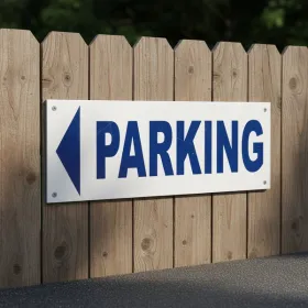 Panneau parking flèche gauche – Signalisation directionnelle