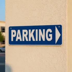 Panneau Parking Flèche Droite | Signalétique Accès Voiture