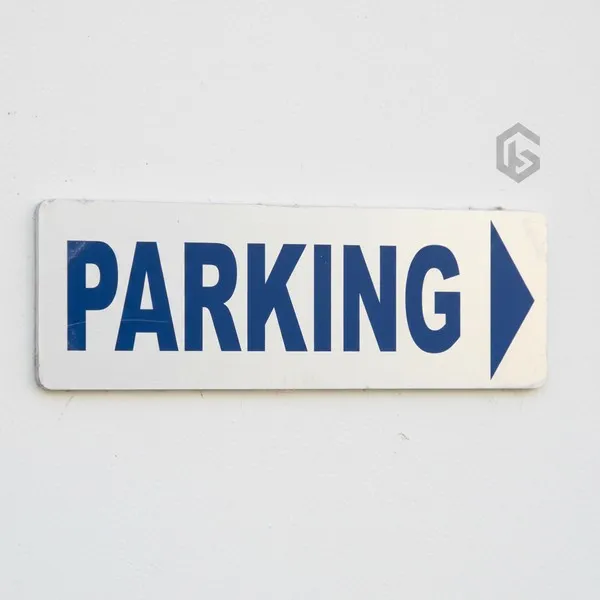 Panneau Parking Flèche Droite | Signalétique Accès Voiture