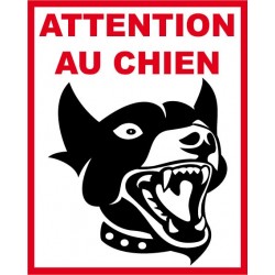 Panneau Attention Au Chien Illustration Chien Mechant Signaletique