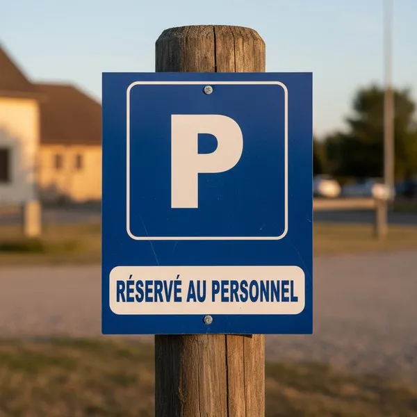 Parking Privatif Réservé au Personnel - Panneau Signalétique