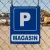 Panneau signalétique Parking réservé aux clients magasin