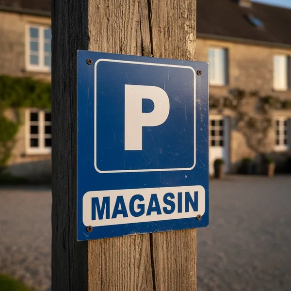 Panneau signalétique Parking réservé aux clients magasin
