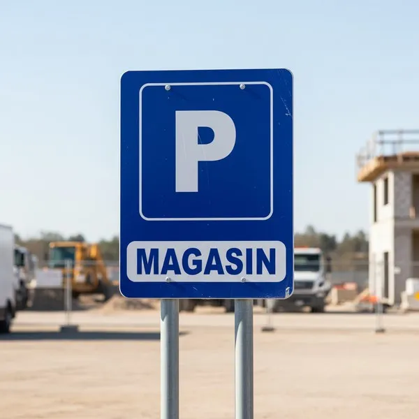 Panneau signalétique Parking réservé aux clients magasin