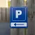 Panneau parking flèche gauche – Signalétique directionnelle