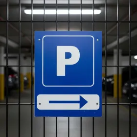 Panneau parking flèche droite – Signalétique directionnelle