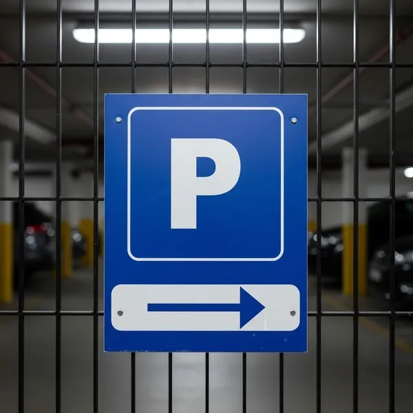Panneau parking flèche droite – Signalétique directionnelle