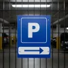 Panneau parking flèche droite – Signalétique directionnelle