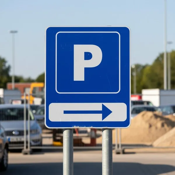 Panneau parking flèche droite – Signalétique directionnelle