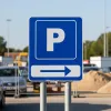 Panneau parking flèche droite – Signalétique directionnelle