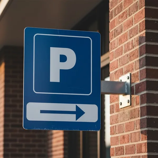Panneau parking flèche droite – Signalétique directionnelle