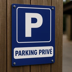 Panneau signalétique Parking privé accès réservé extérieur
