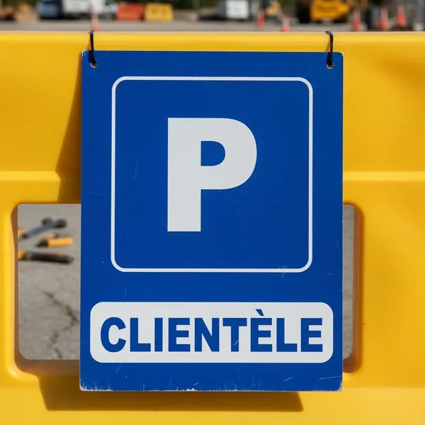 Panneau signalisation Parking réservé clients aluminium extérieur