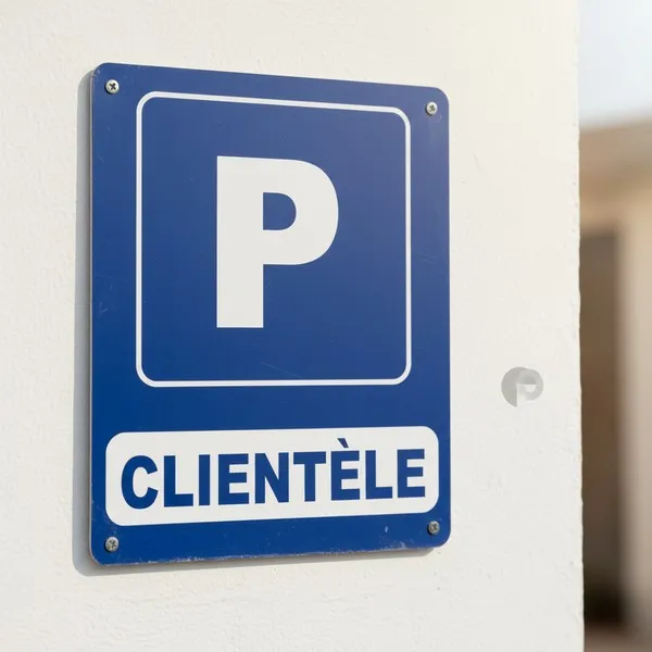 Panneau signalisation Parking réservé clients aluminium extérieur