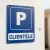 Panneau signalisation Parking réservé clients aluminium extérieur