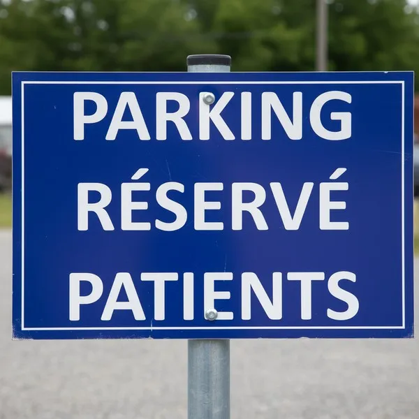 Panneau Parking réservé patients – Panneau parking