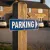 Panneau Parking flèche droite en aluminium | Signalétique extérieure