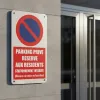 Parking privé réservé résidents - Panneau mise en fourrière